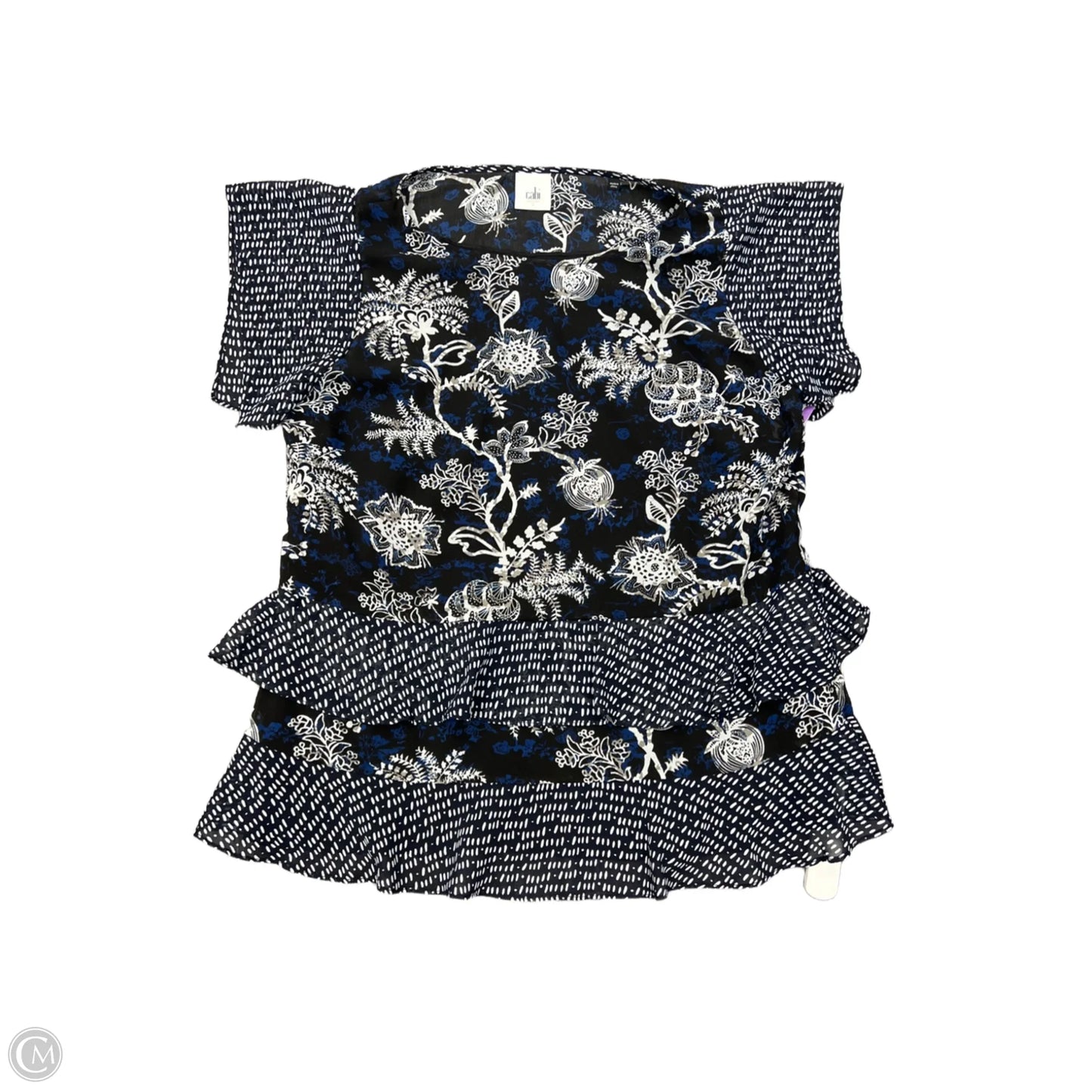 Top Short Sleeve By Cabi In Blue, Size: S