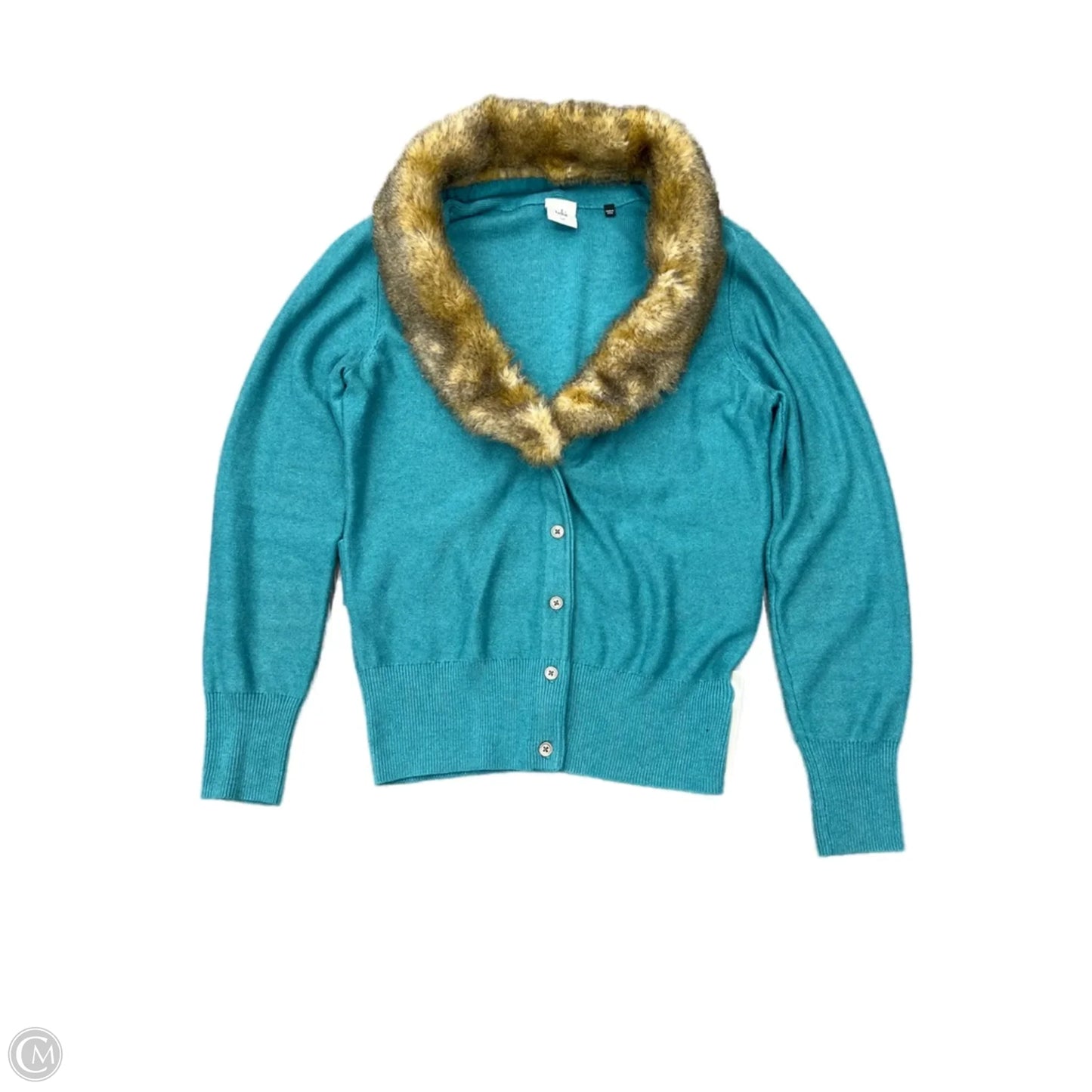 Sweater Cardigan By Cabi In Teal, Size: M