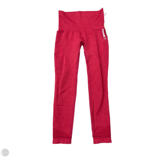 Athletic Leggings By Gym Shark In Red, Size: S
