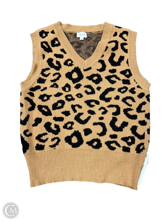 Vest Sweater By Le Lis In Animal Print, Size: S