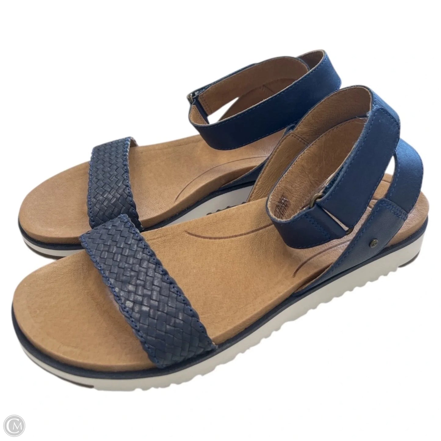 Sandals Flats By Ugg In Blue, Size: 8