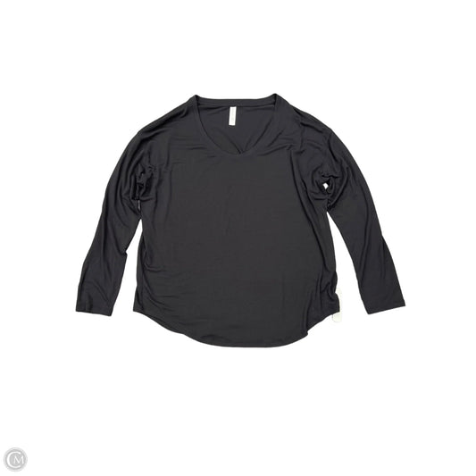 Athletic Top Long Sleeve Crewneck By Athleta In Black, Size: L