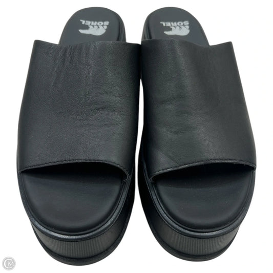 Sandals Heels Platform By Sorel In Black, Size: 8