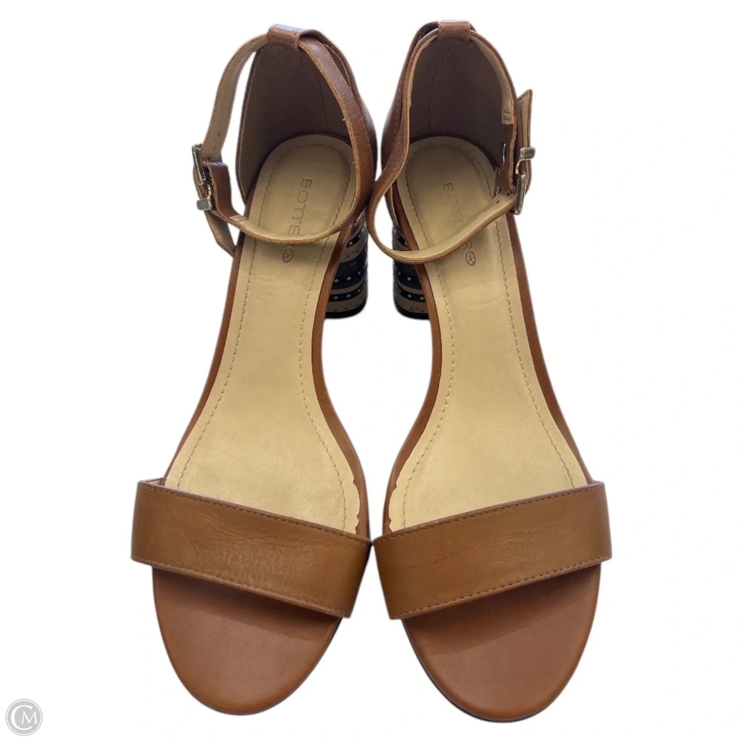 Sandals Heels Block By Cmc In Brown, Size: 9