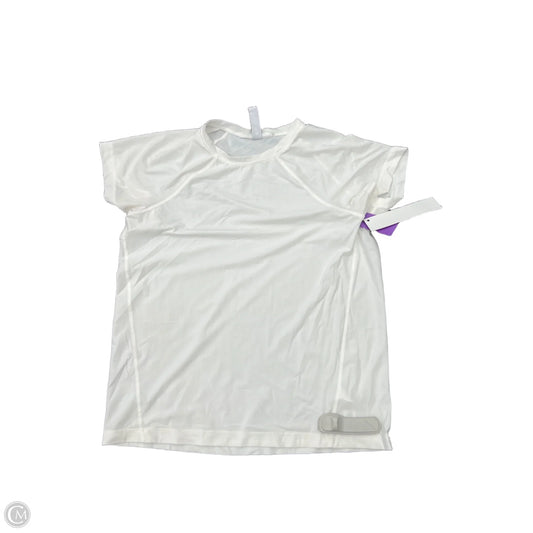 Athletic Top Short Sleeve By Athleta In White, Size: Xxs