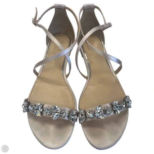 Sandals Flats By Badgley Mischka In Cream, Size: 8.5