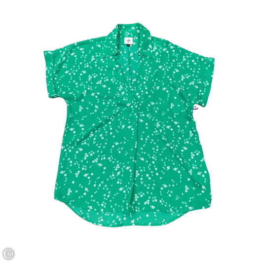 Top Short Sleeve By Cabi In Green, Size: Xxs