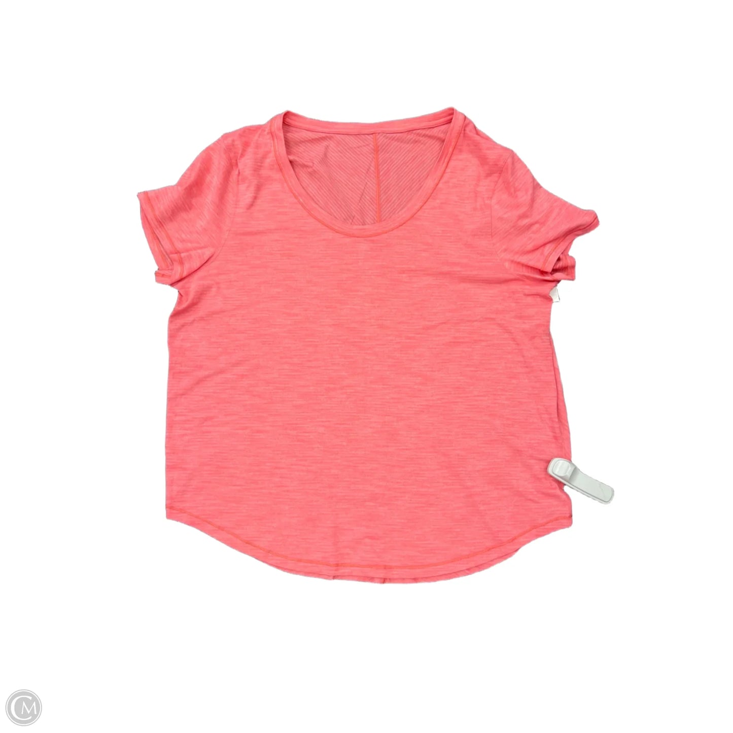 Athletic Top Short Sleeve By Lululemon In Pink, Size: L