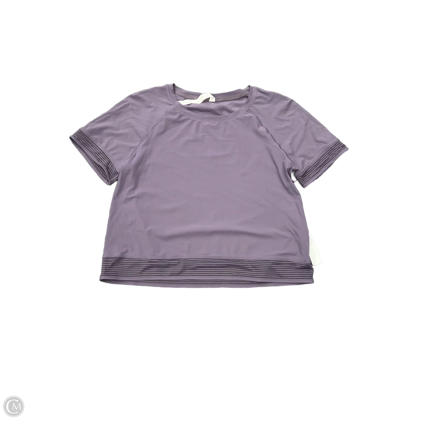 Athletic Top Short Sleeve By Lululemon In Purple, Size: 8