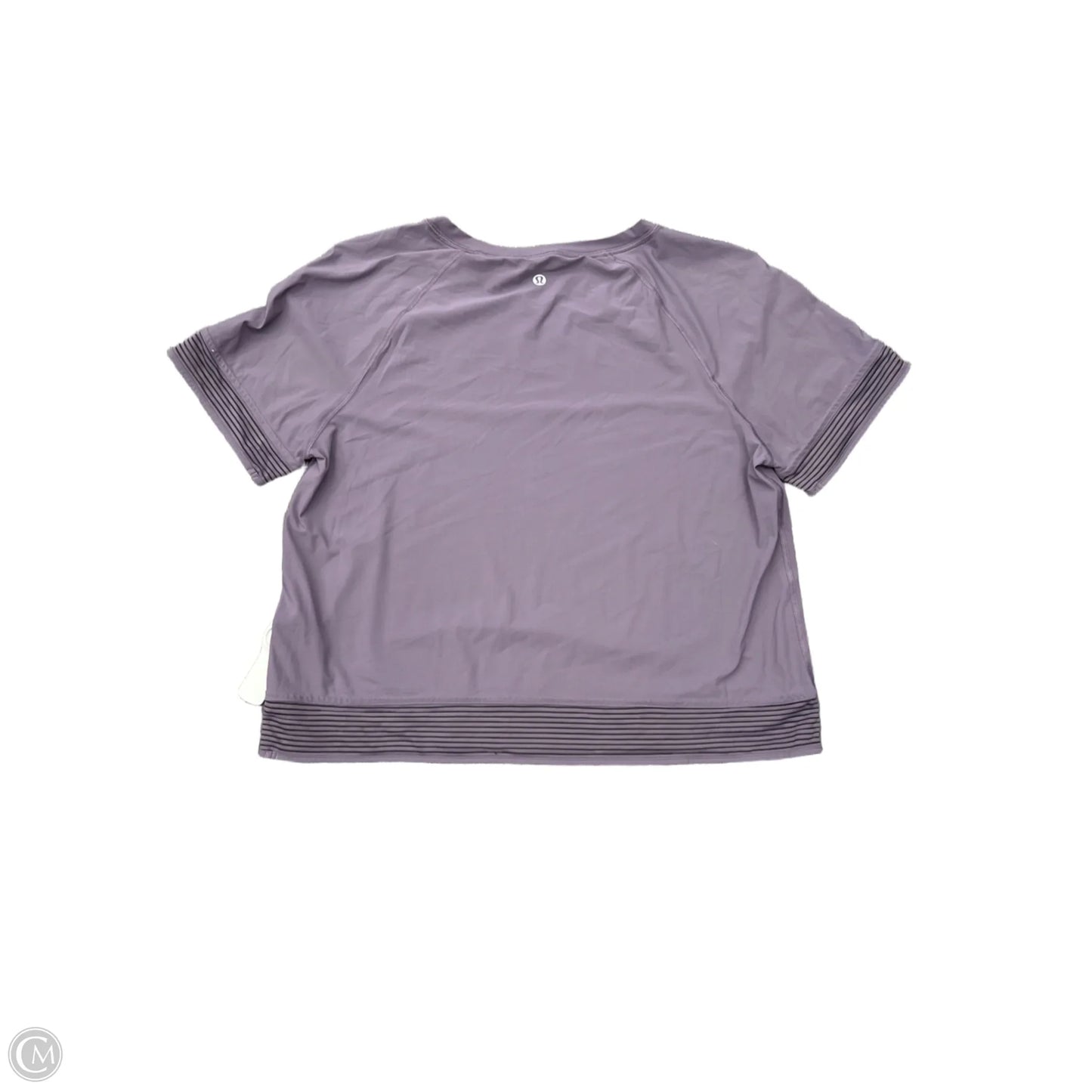 Athletic Top Short Sleeve By Lululemon In Purple, Size: 8