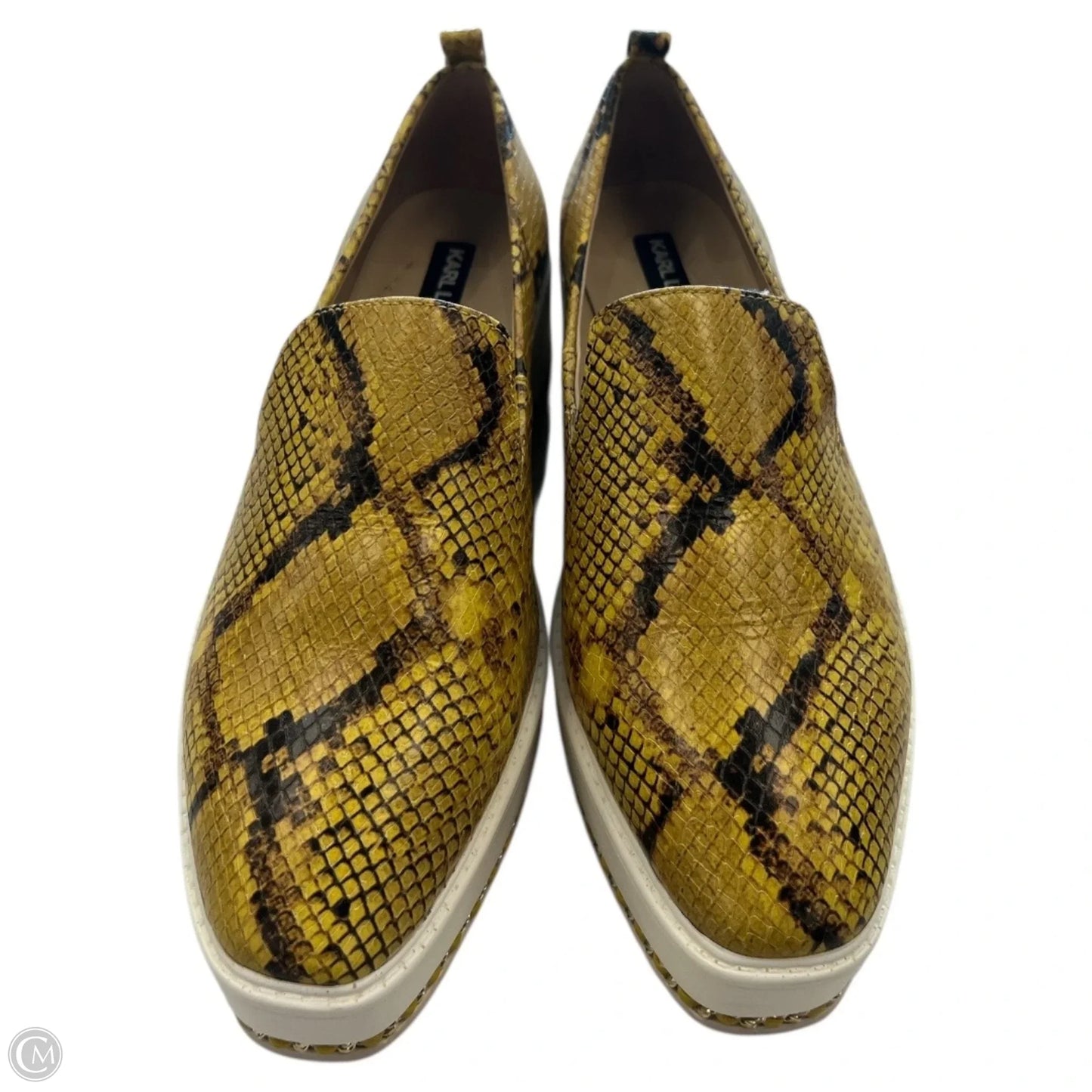 Shoes Designer By Karl Lagerfeld In Yellow, Size: 7