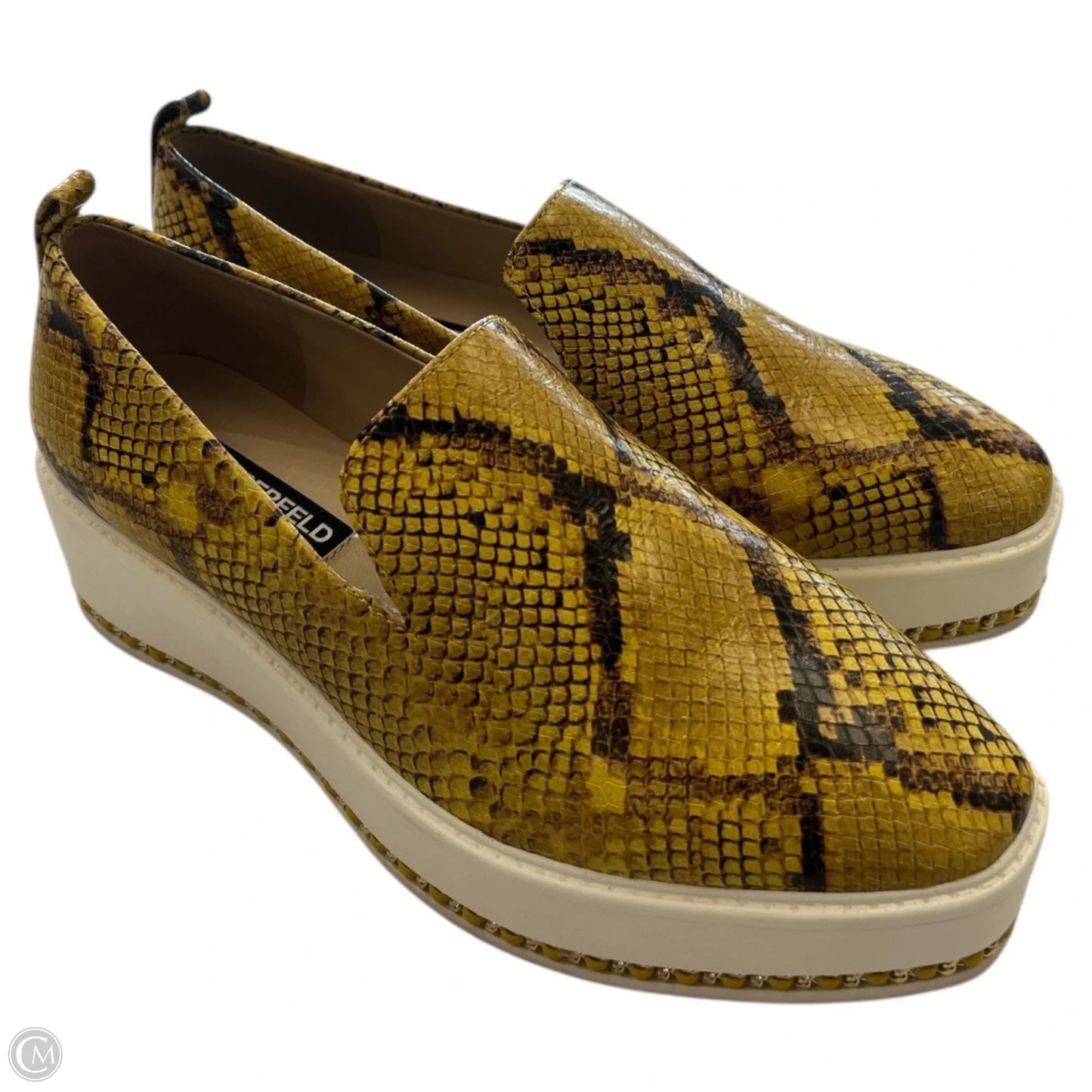 Shoes Designer By Karl Lagerfeld In Yellow, Size: 7