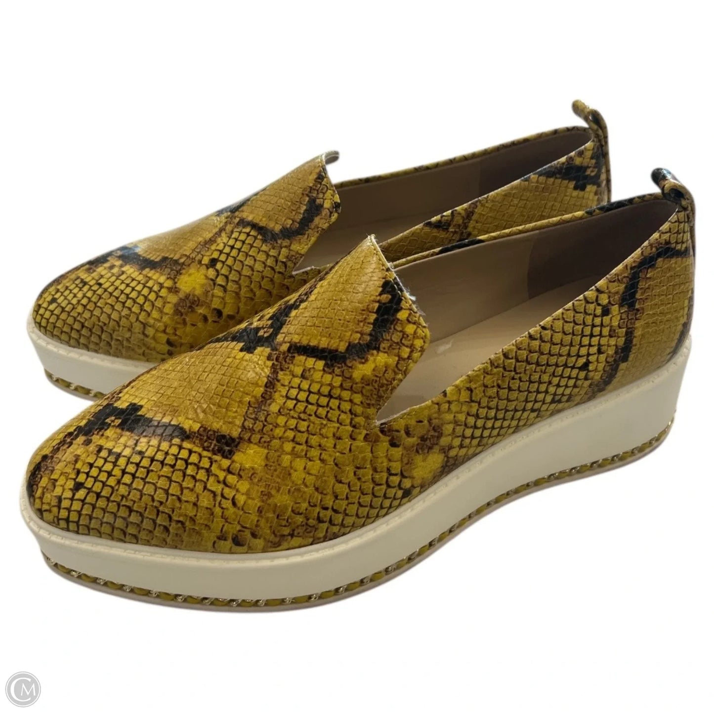 Shoes Designer By Karl Lagerfeld In Yellow, Size: 7