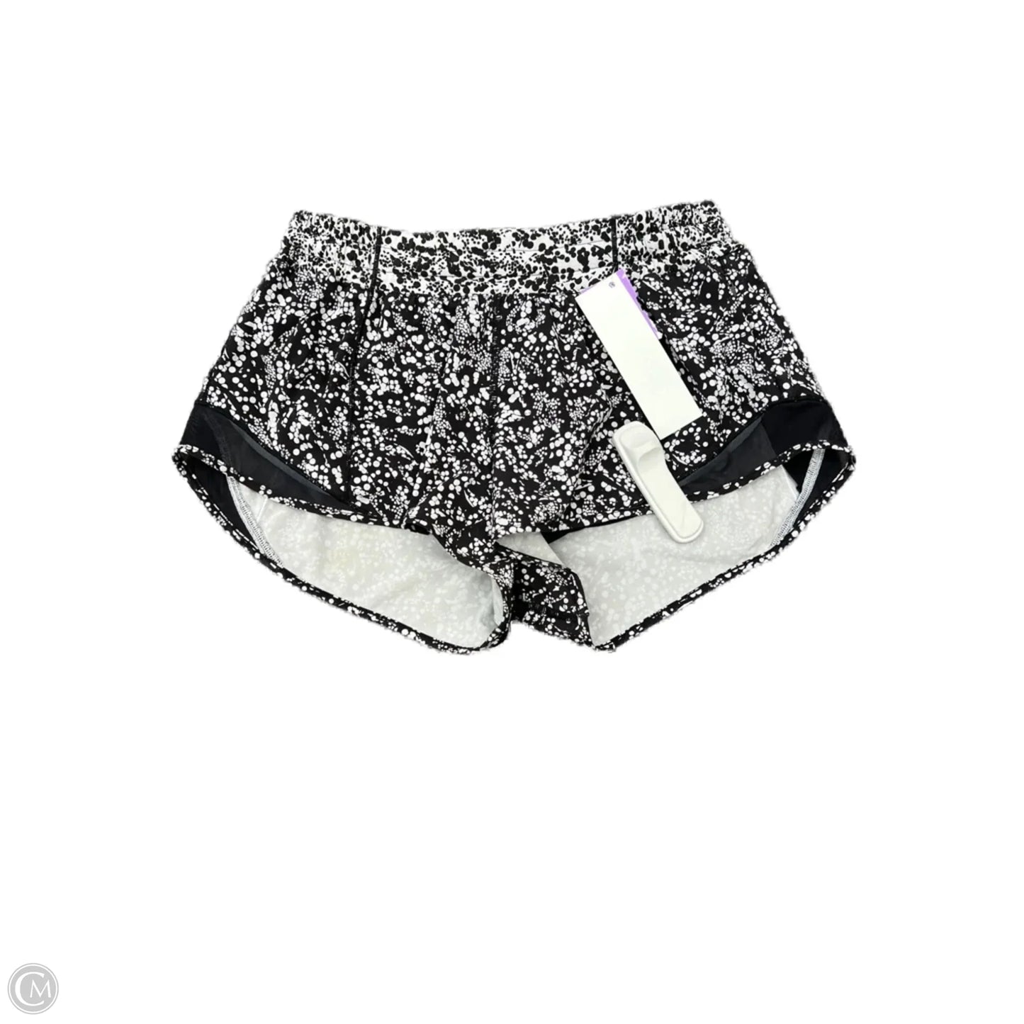 Athletic Shorts By Lululemon In Black & White, Size: 8