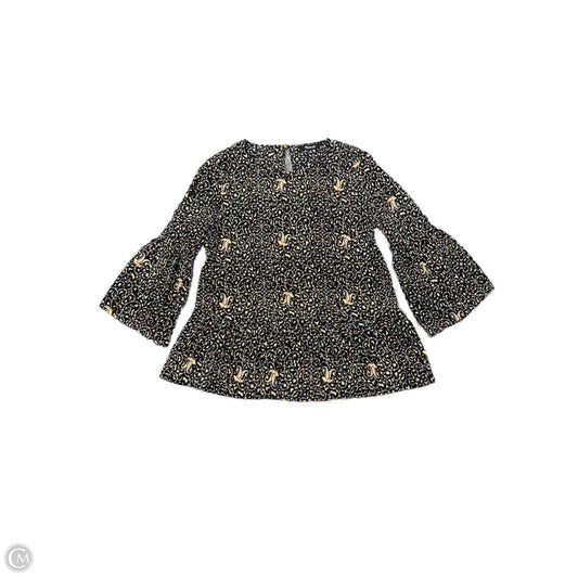 Top Long Sleeve By Madewell In Black, Size: Xs