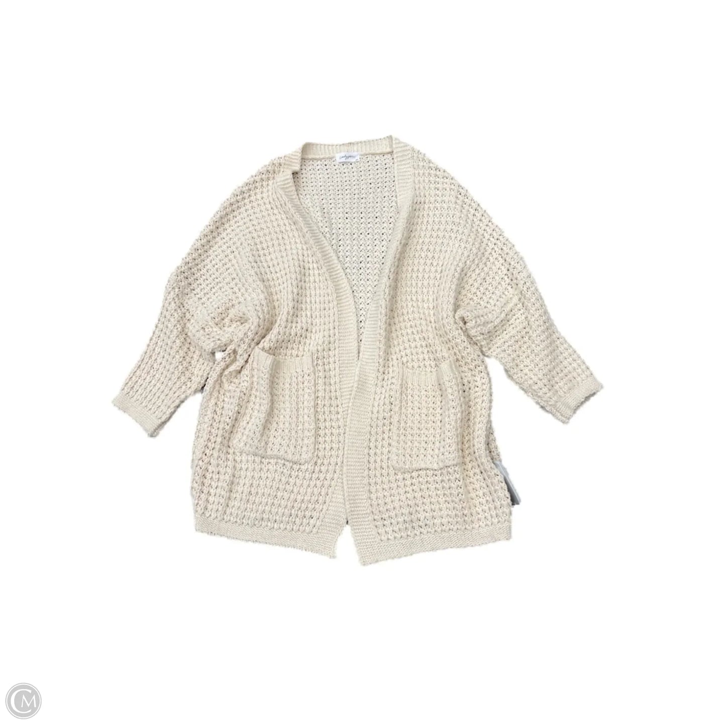 Sweater Cardigan By Cmb In Cream, Size: M
