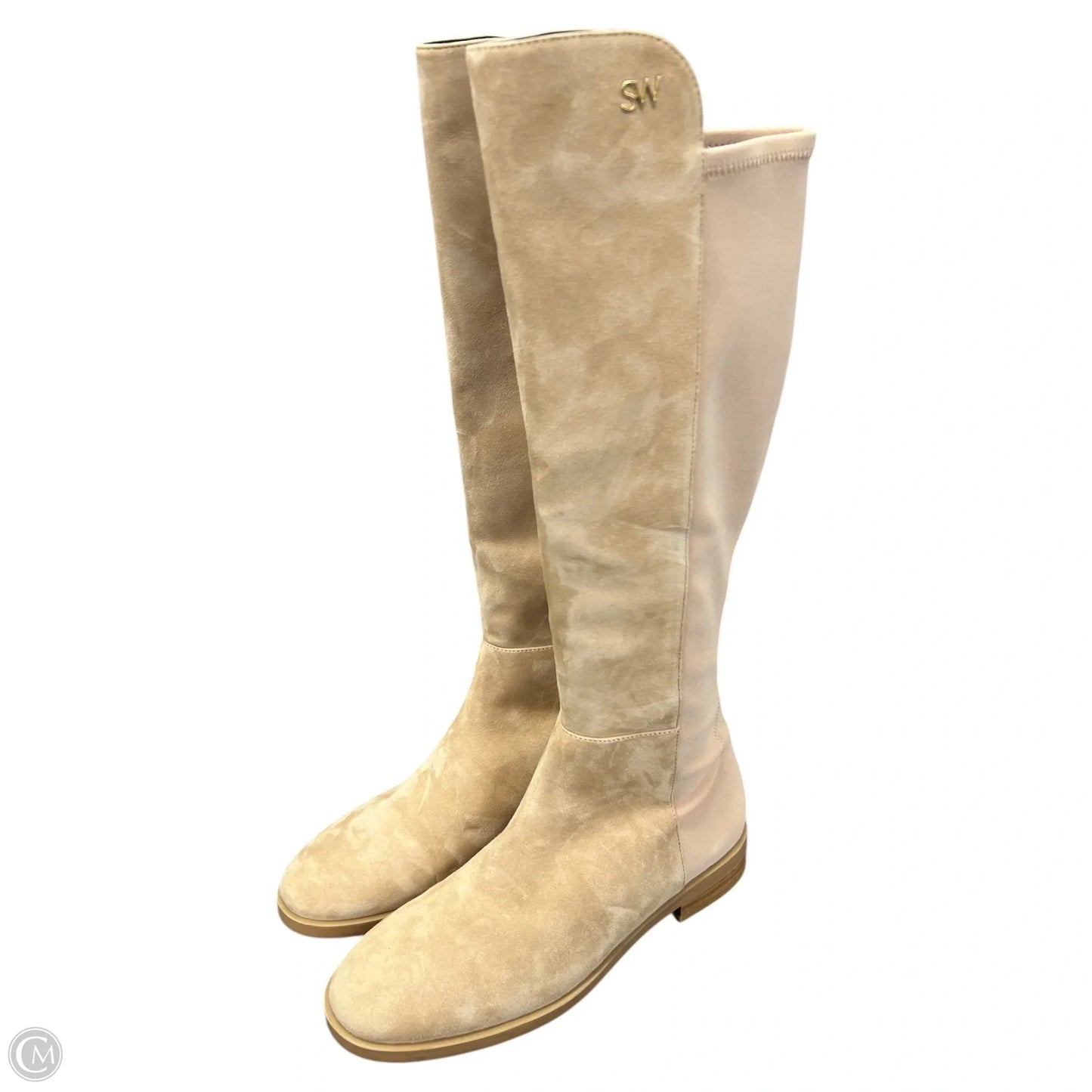 Boots Designer By Stuart Weitzman In Tan, Size: 9