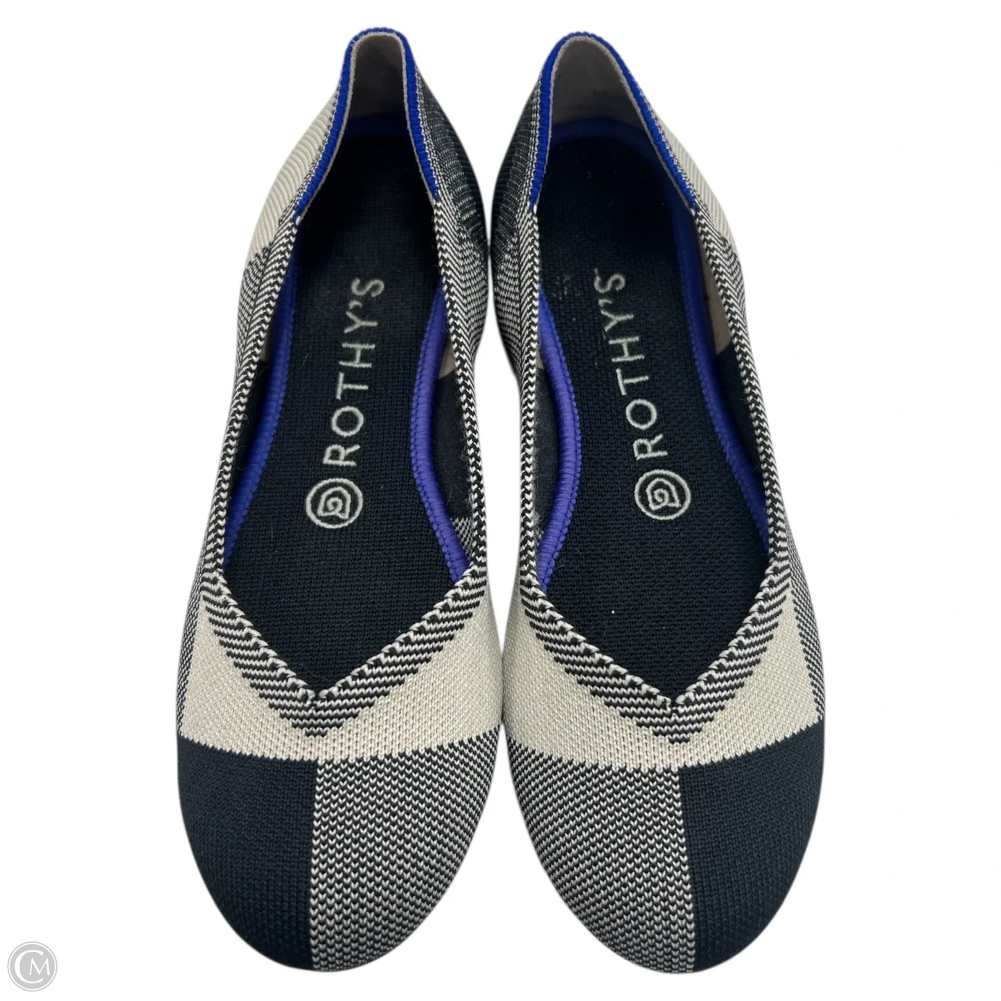 Shoes Flats By Rothys In Black & Cream, Size: 6.5