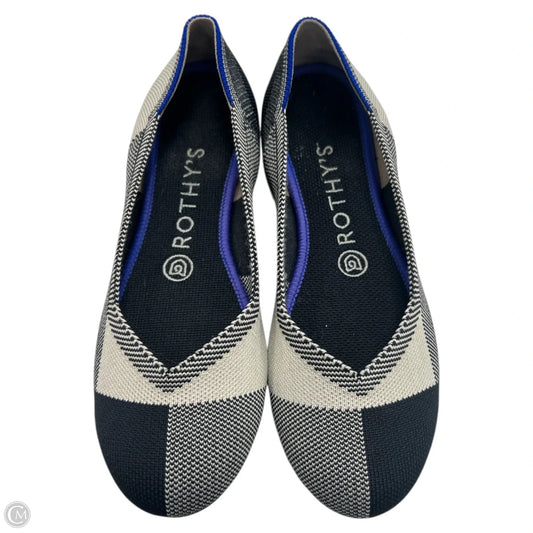 Shoes Flats By Rothys In Black & Cream, Size: 6.5