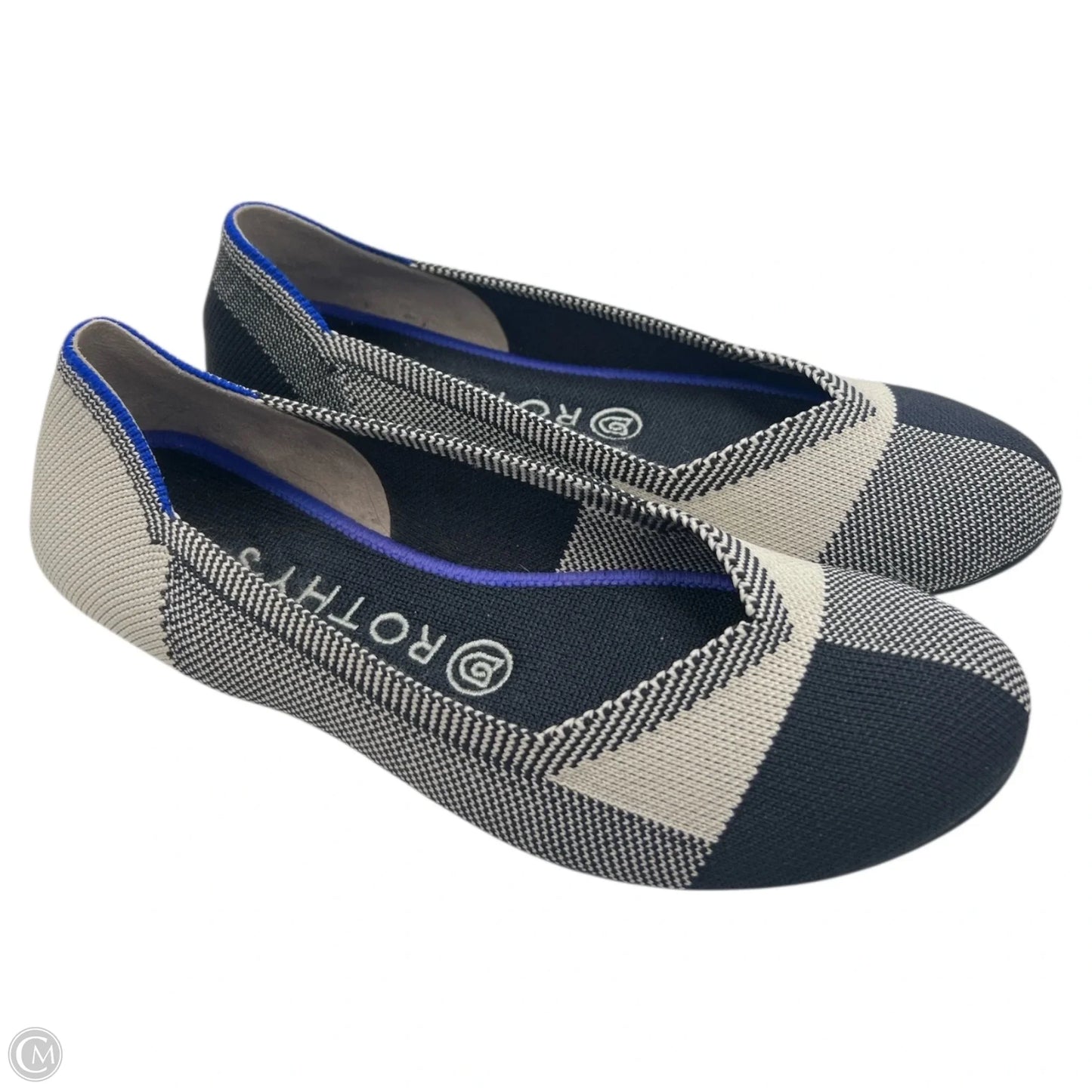 Shoes Flats By Rothys In Black & Cream, Size: 6.5