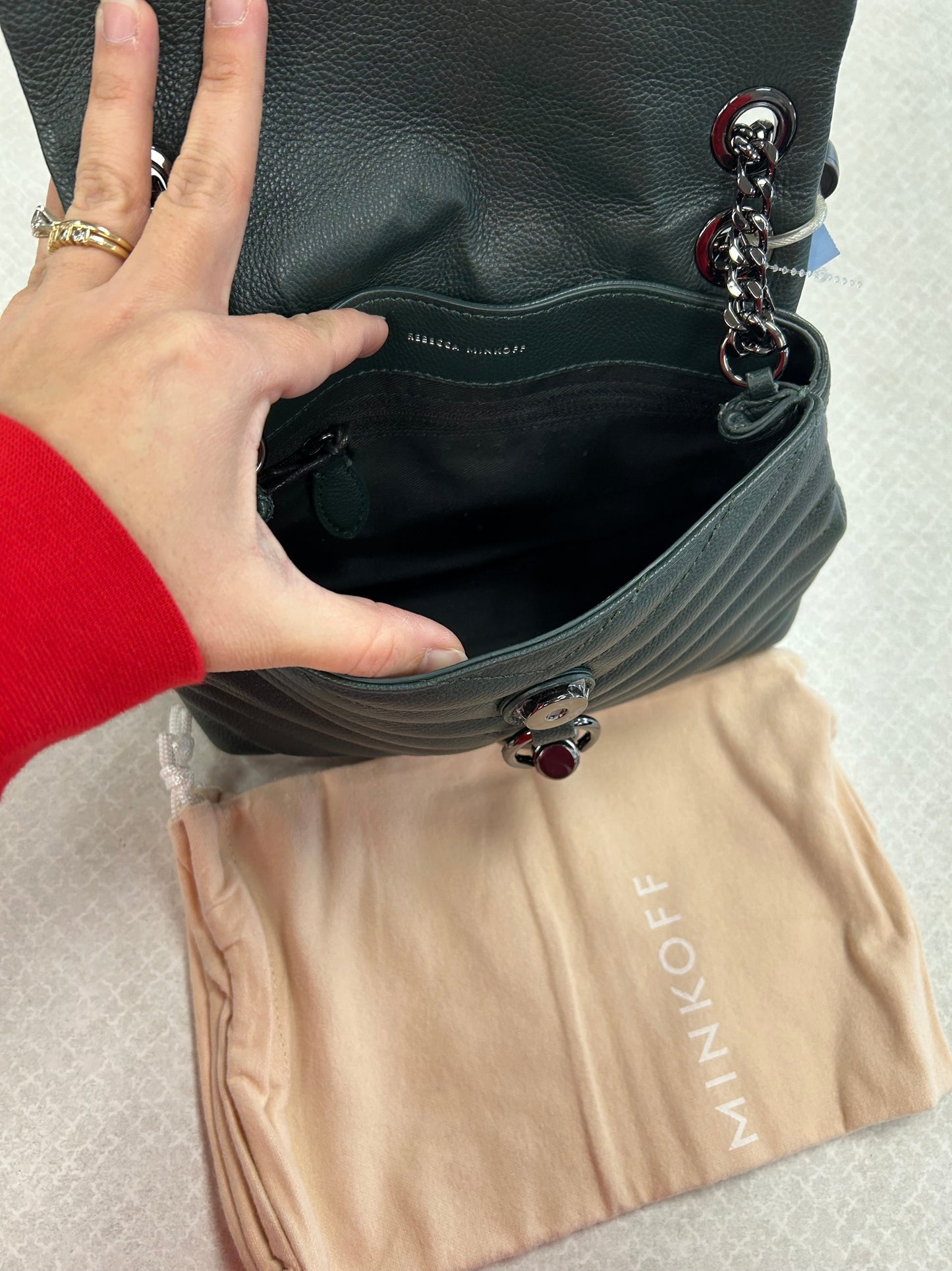 Crossbody Designer By Rebecca Minkoff In Green, Size:Small