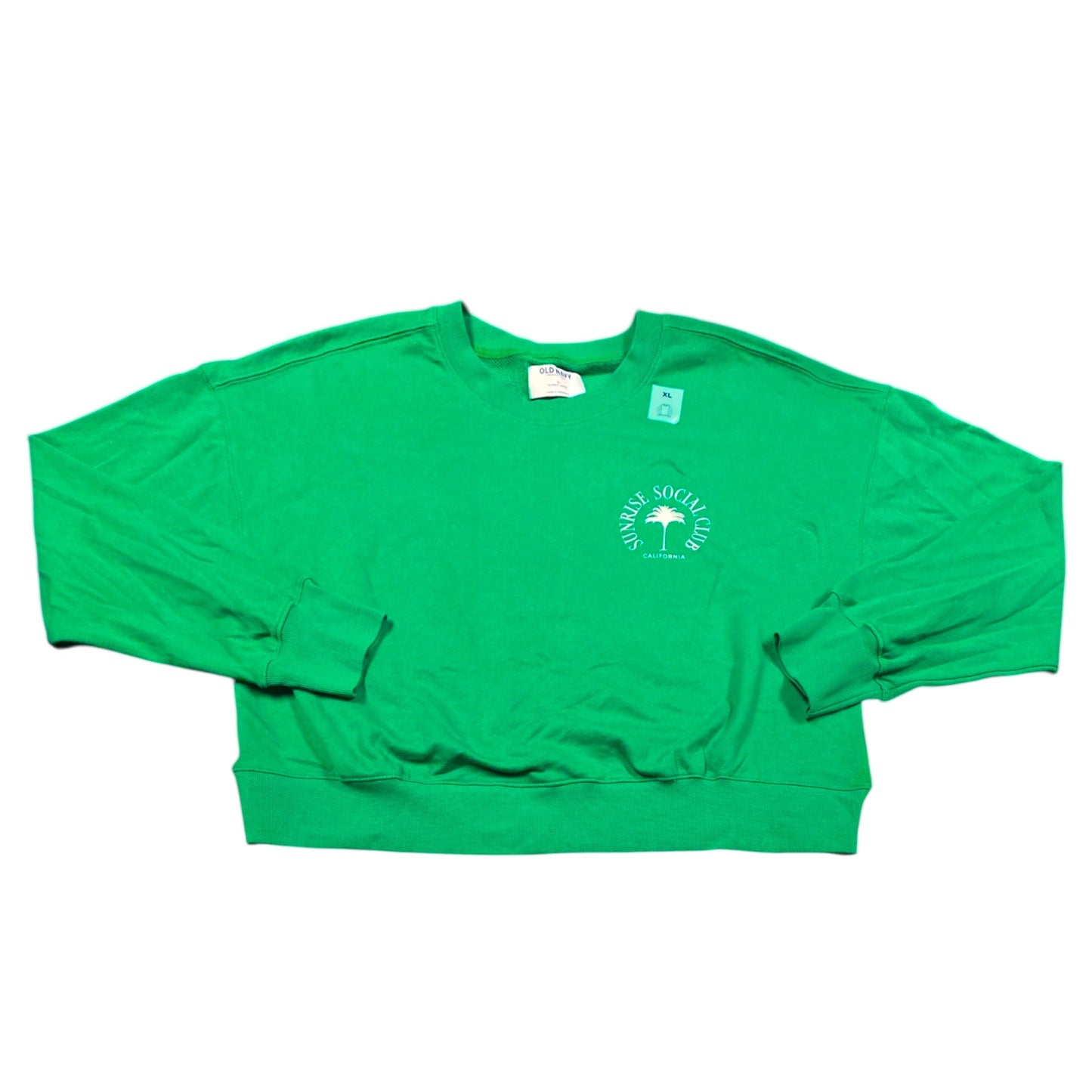 Sweatshirt Crewneck By Old Navy In Green, Size:Xl