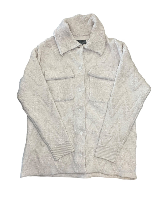 Jacket Faux Fur & Sherpa By Anthropologie In Cream, Size:Xl