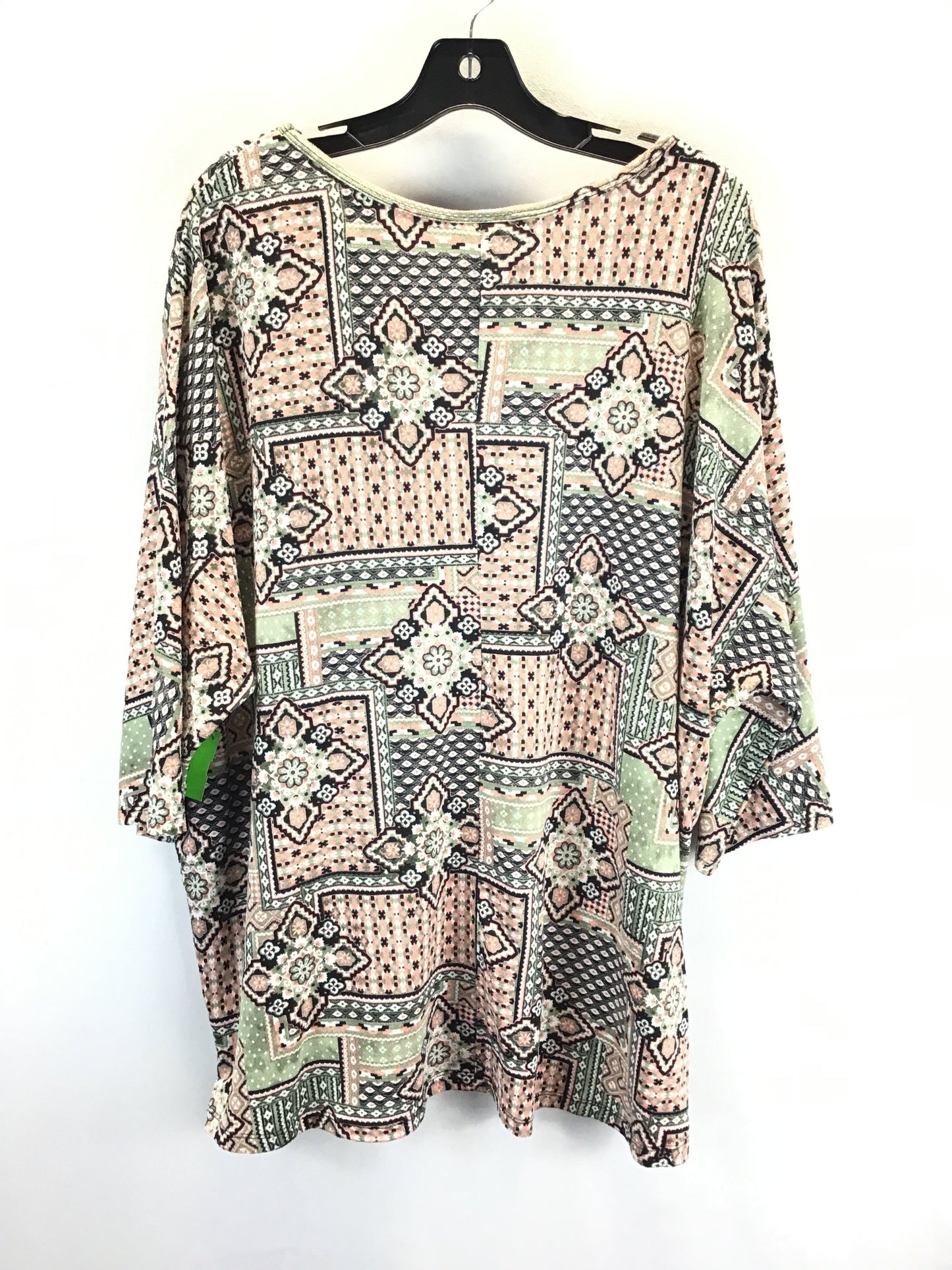 Top 3/4 Sleeve By Bobbie Brooks In Multi-colored, Size: 3x
