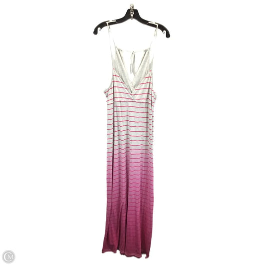 Dress Casual Maxi By Pink In Grey & Pink, Size: M