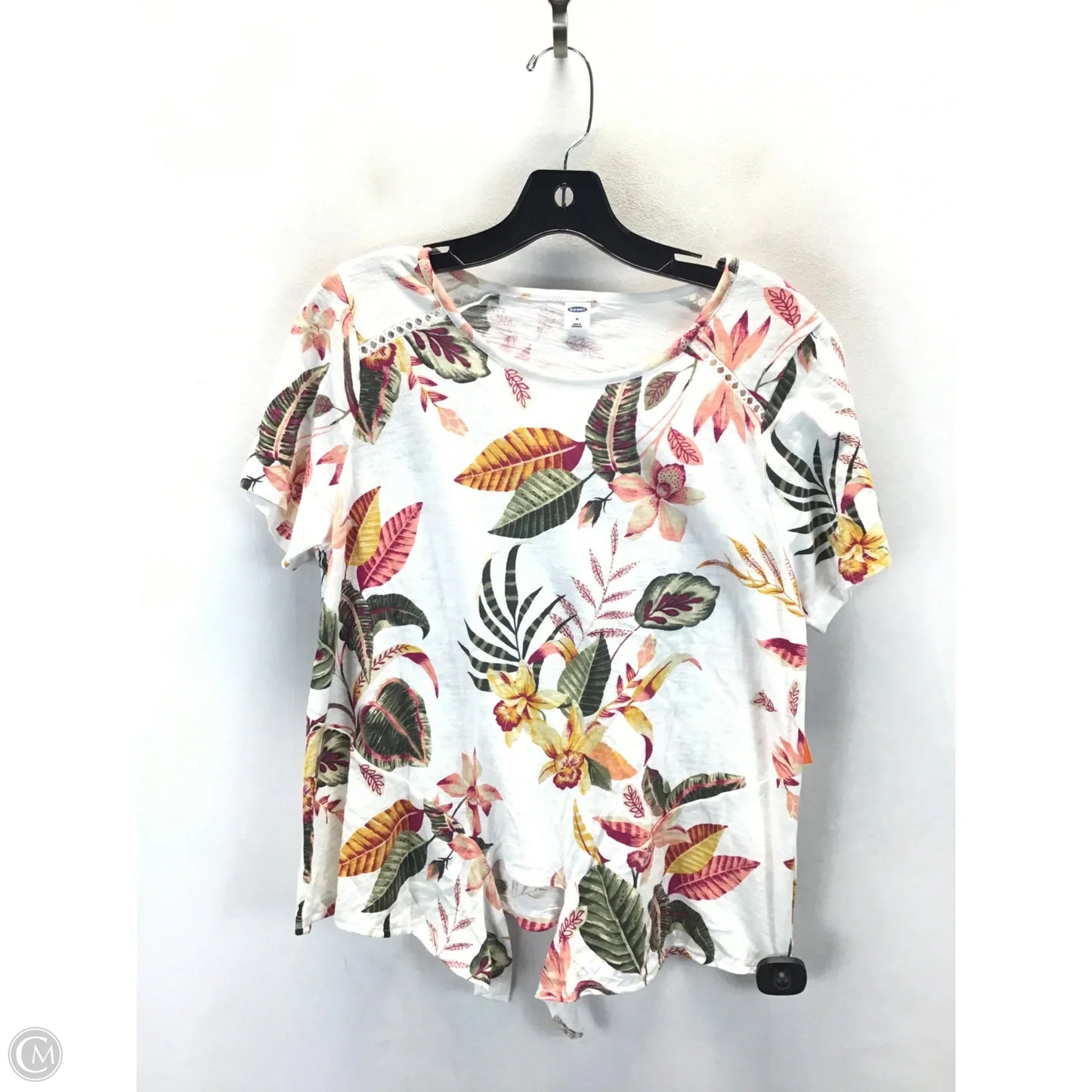 Top Short Sleeve By Old Navy In Tropical Print, Size: M