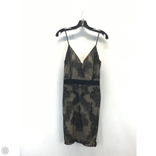 Dress Party Short By Charlotte Russe In Black & Tan, Size: M