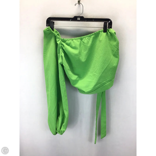 Top Long Sleeve By Shein In Green, Size: M