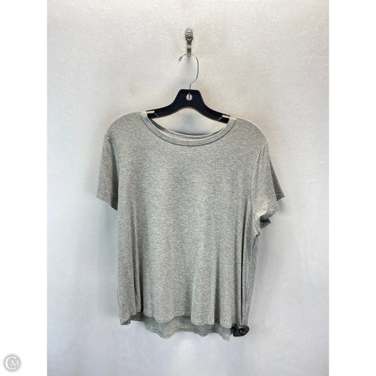 Top Short Sleeve By Tahari By Arthur Levine In Grey, Size: Xl