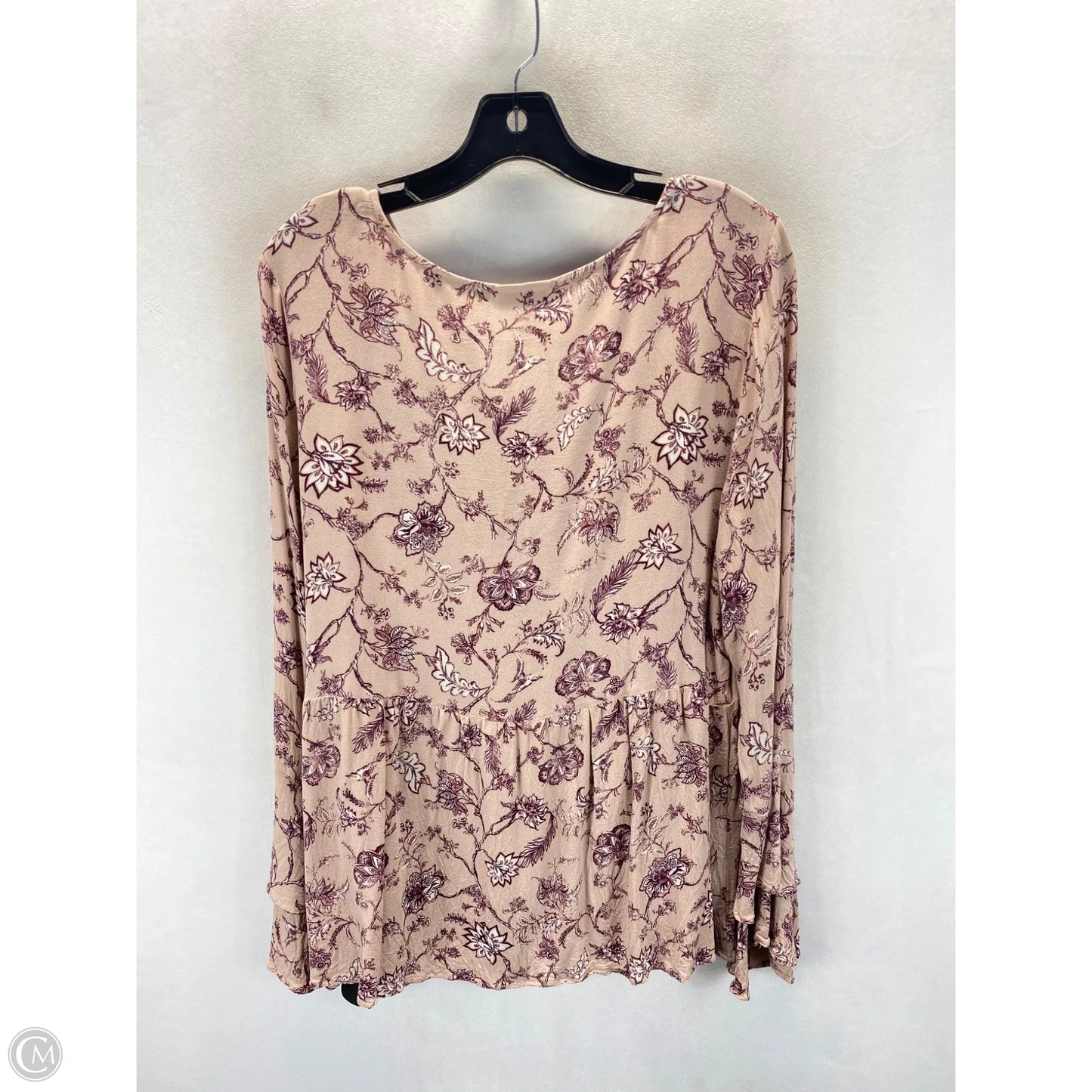 Top Long Sleeve By Hinge In Floral Print, Size: Xl
