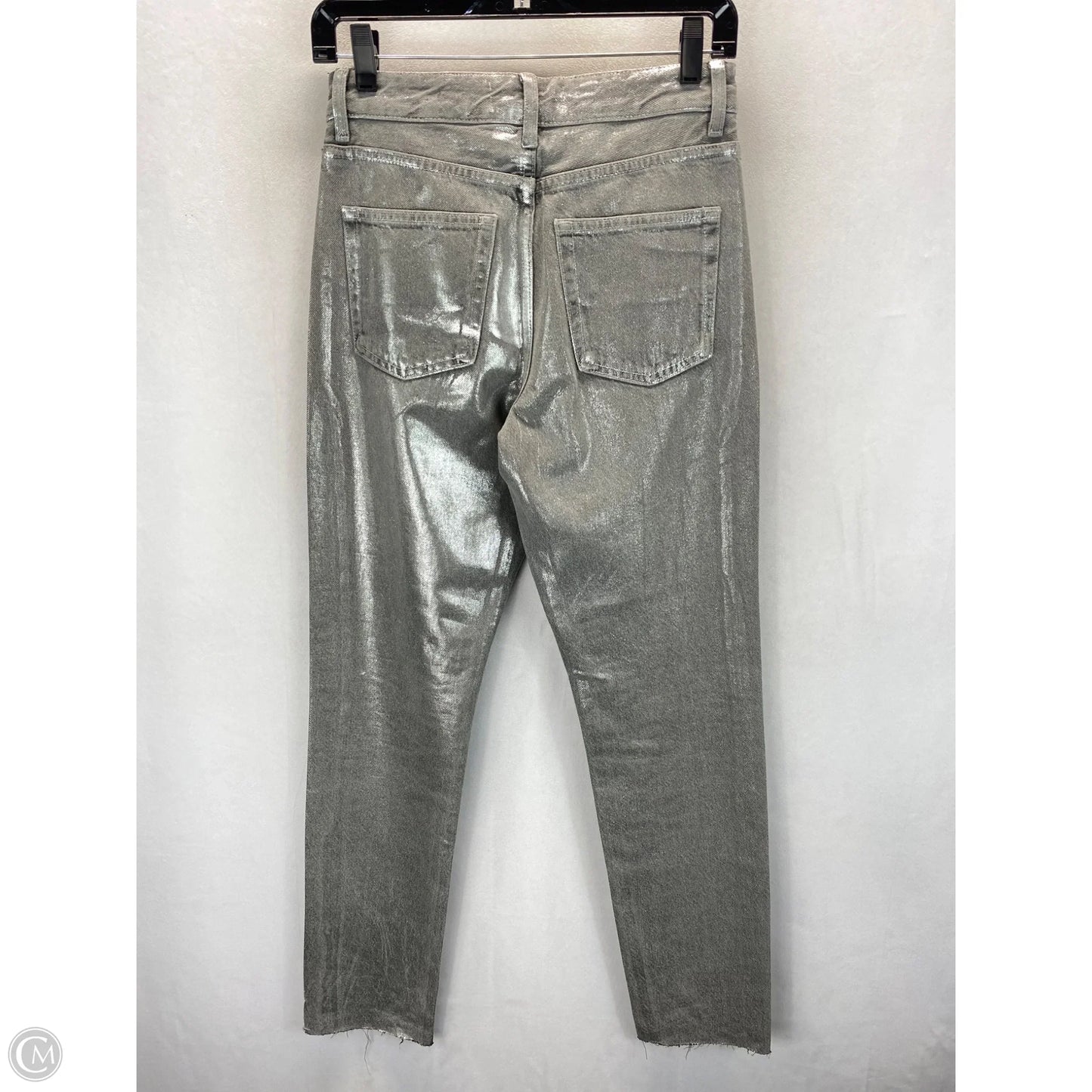 Jeans Skinny By Zara In Silver, Size: 2