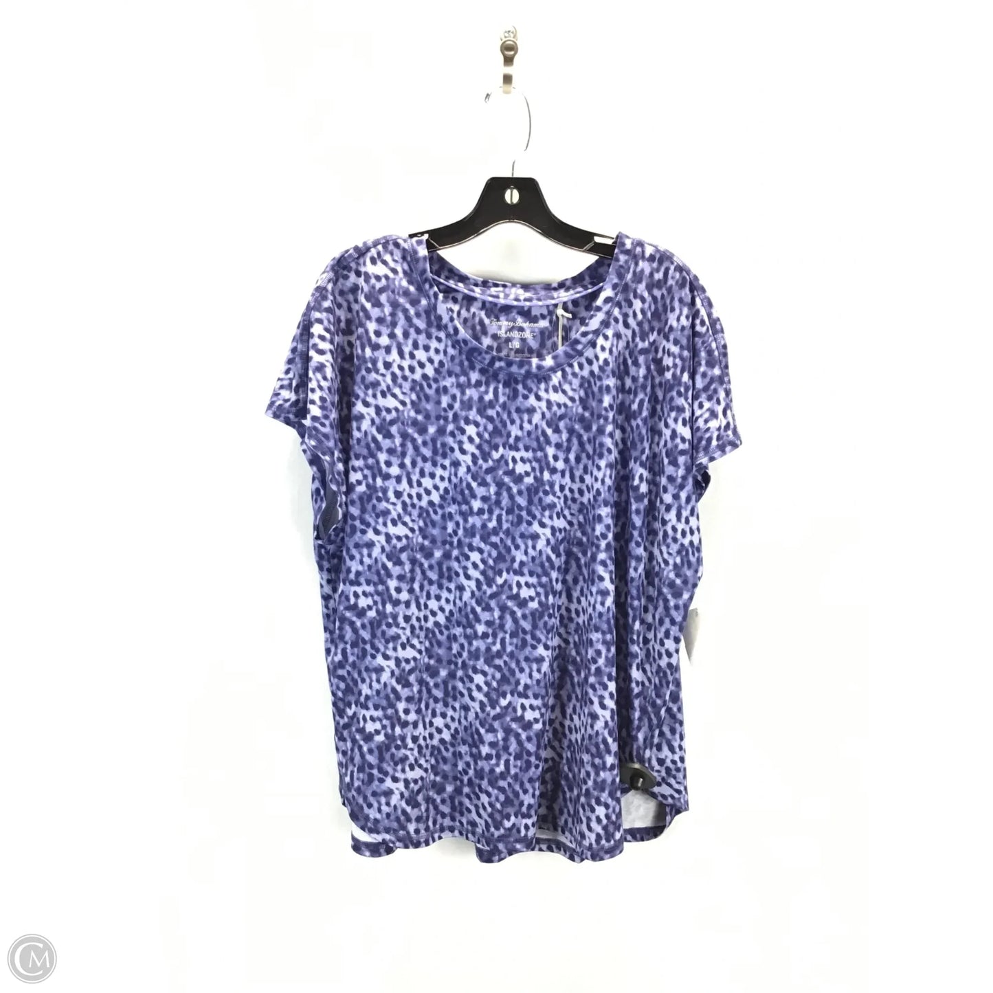 Top Short Sleeve By Tommy Bahama In Leopard Print, Size: L