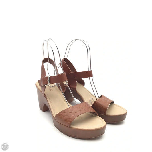 Sandals Heels Block By Me Too In Brown, Size: 11