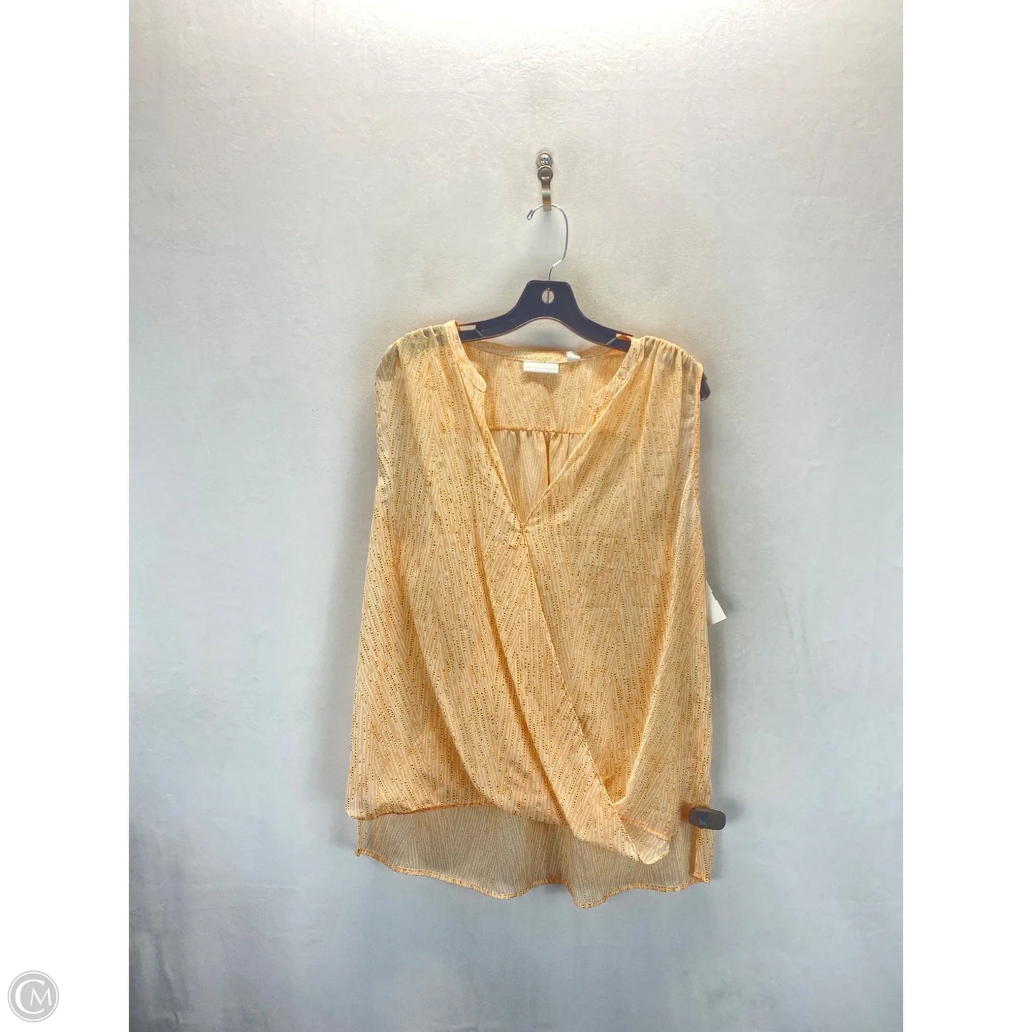 Blouse Sleeveless By New York And Co In Peach, Size: Xl