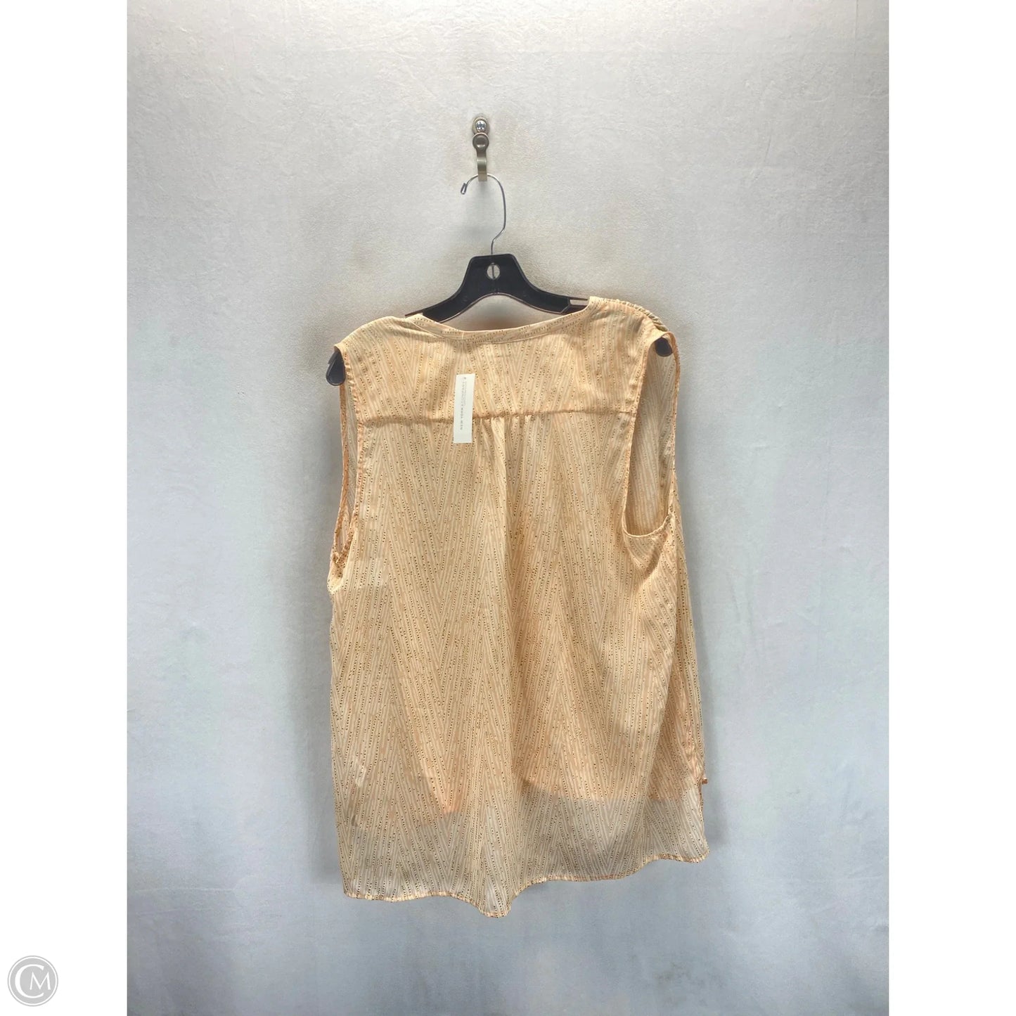 Blouse Sleeveless By New York And Co In Peach, Size: Xl