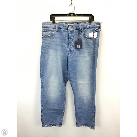 Jeans Straight By Gap In Blue Denim, Size: 18