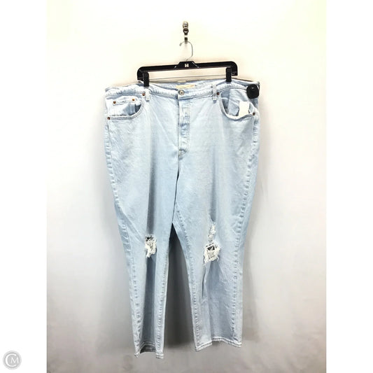 Jeans Straight By Levis In Blue Denim, Size: 22