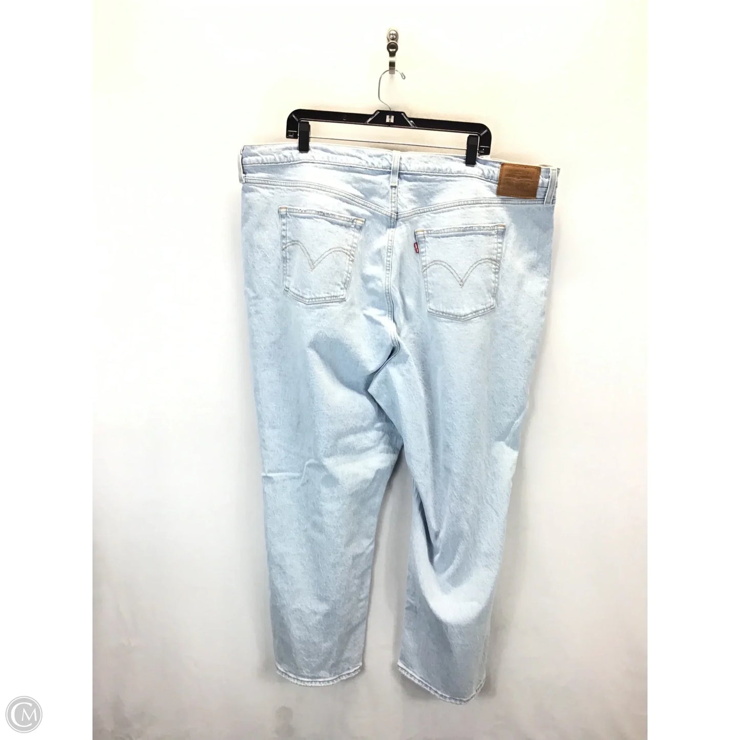 Jeans Straight By Levis In Blue Denim, Size: 22