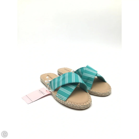 Sandals Flats By Serra In Teal, Size: 10