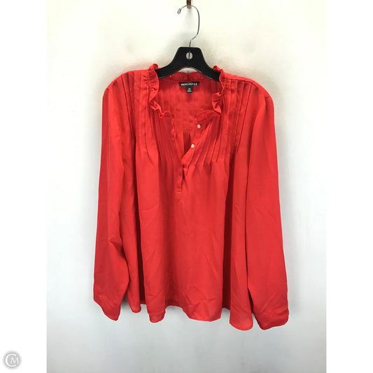 Blouse Long Sleeve By J. Crew In Red, Size: 22