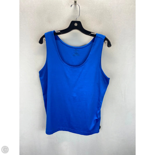 Top Sleeveless Basic By Worthington In Blue, Size: 1x