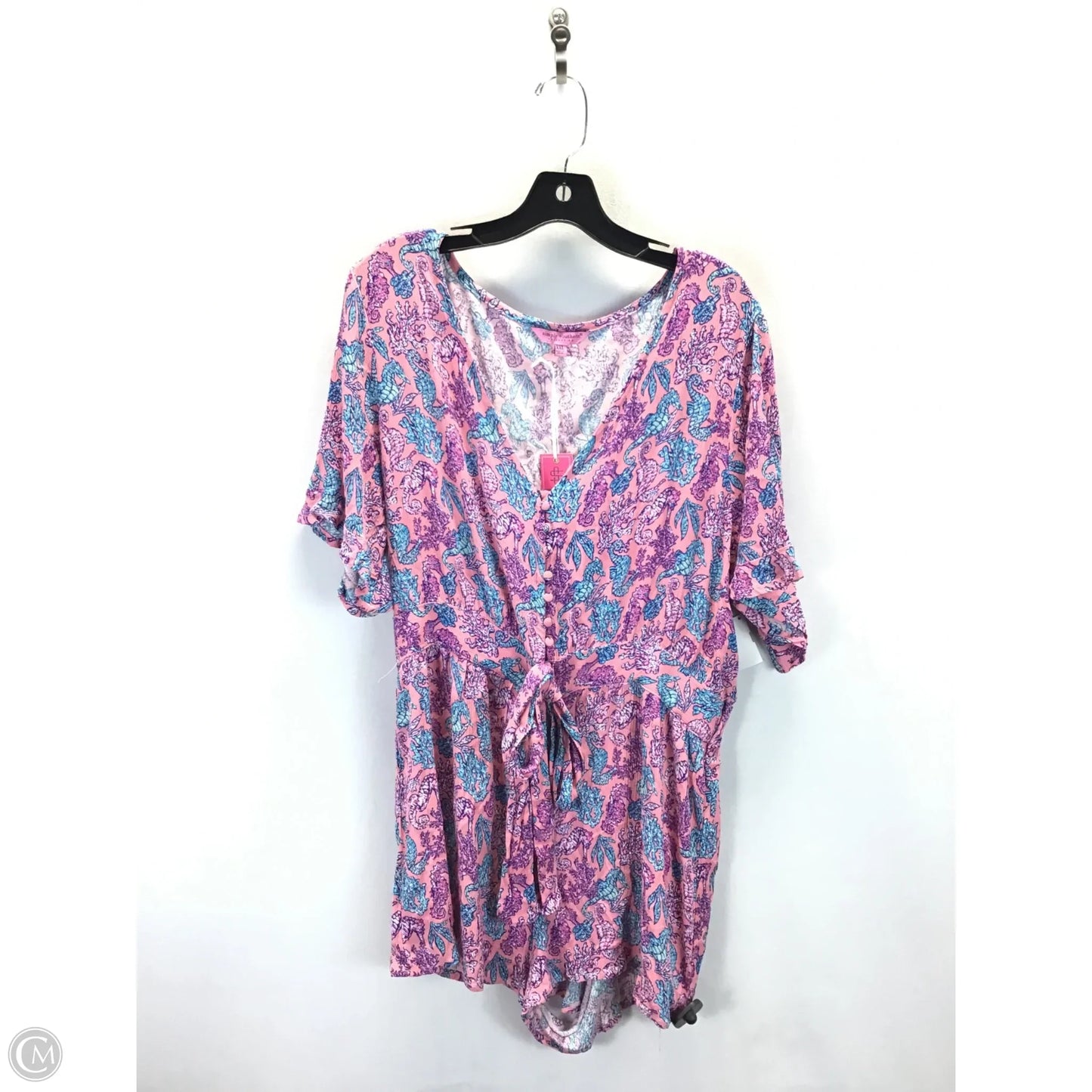 Romper By Simply Southern In Blue & Pink, Size: Xxl
