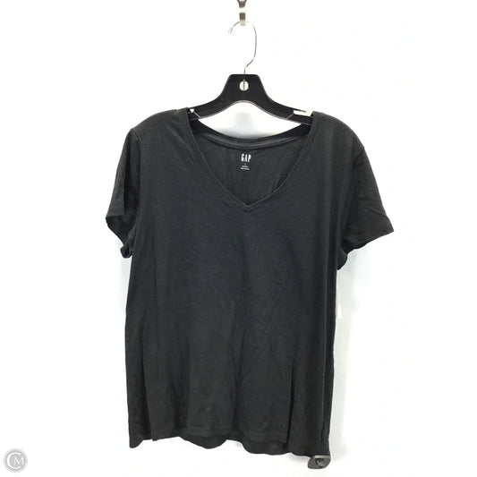 Top Short Sleeve Basic By Gap In Black, Size: L