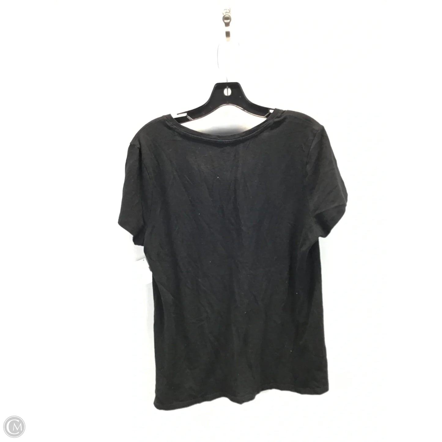 Top Short Sleeve Basic By Gap In Black, Size: L