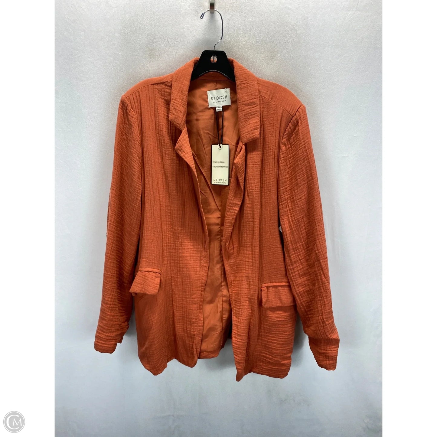 Blazer By Clothes Mentor In Orange, Size: L