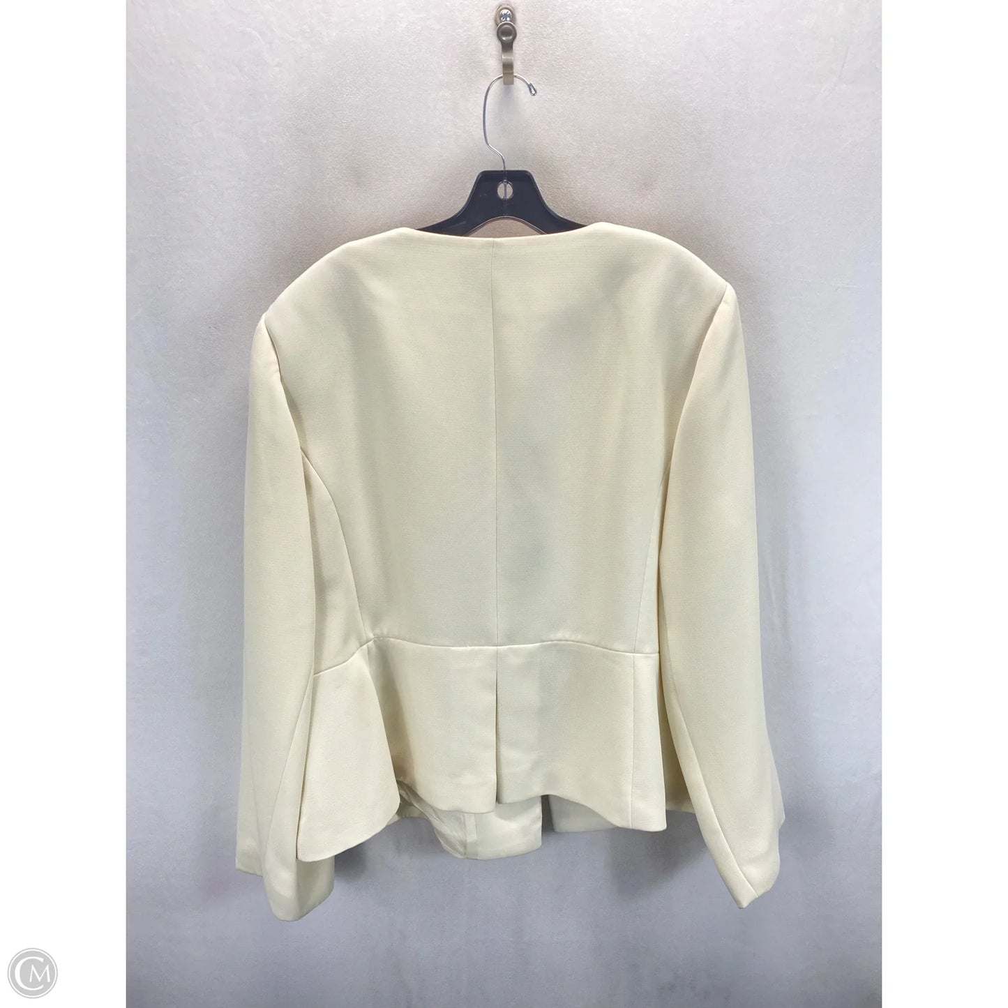 Blouse Long Sleeve By Tahari By Arthur Levine In Black & White, Size: 20